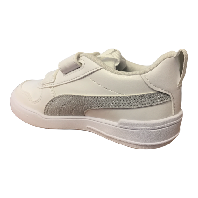 Puma girls' sneakers Multiflex Glitzm FS V PS 384885 01 white silver