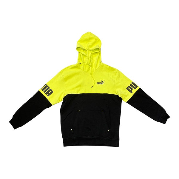 Puma Men's Power Colorblock TR Hoodie 848009-29 Lemon Yellow Black