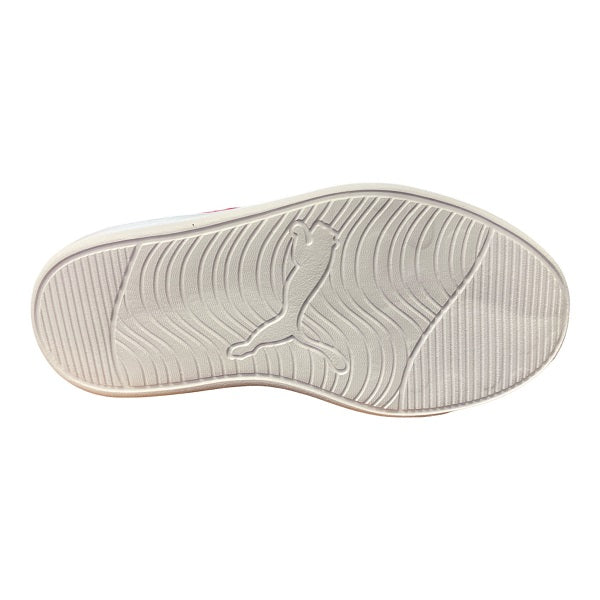 Puma Girls' Courtflex v2 Mesh V PS 371758 11 Beetroot Purple White Hook-and-Loop Sneakers