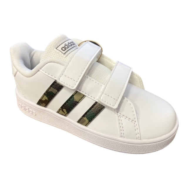 Adidas Grand Court CF I GZ1086 white-camo kids' sneakers