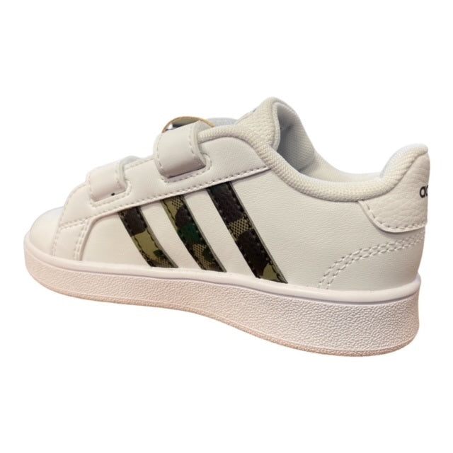 Adidas Grand Court CF I GZ1086 white-camo kids' sneakers