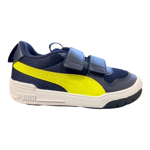 Puma Children's Trainers Multiflex Mesh V PS 380845 05 Blue-Lemon