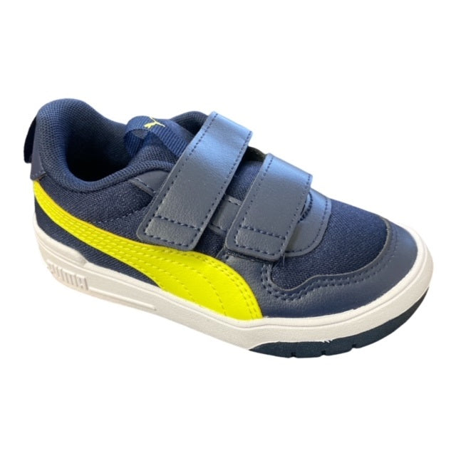 Puma Children's Trainers Multiflex Mesh V PS 380845 05 Blue-Lemon