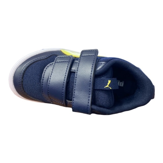 Puma Children's Trainers Multiflex Mesh V PS 380845 05 Blue-Lemon