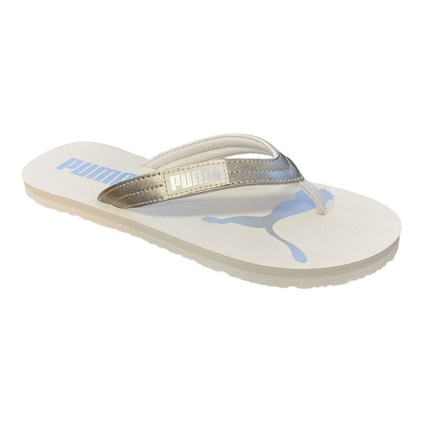 Puma Women's Cozy Flip Stardust Flip Flops 384115 02 cloud white silver