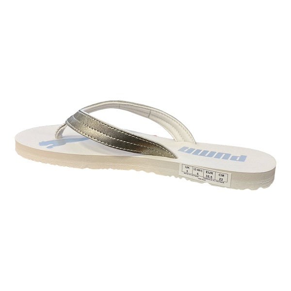Puma Women's Cozy Flip Stardust Flip Flops 384115 02 cloud white silver