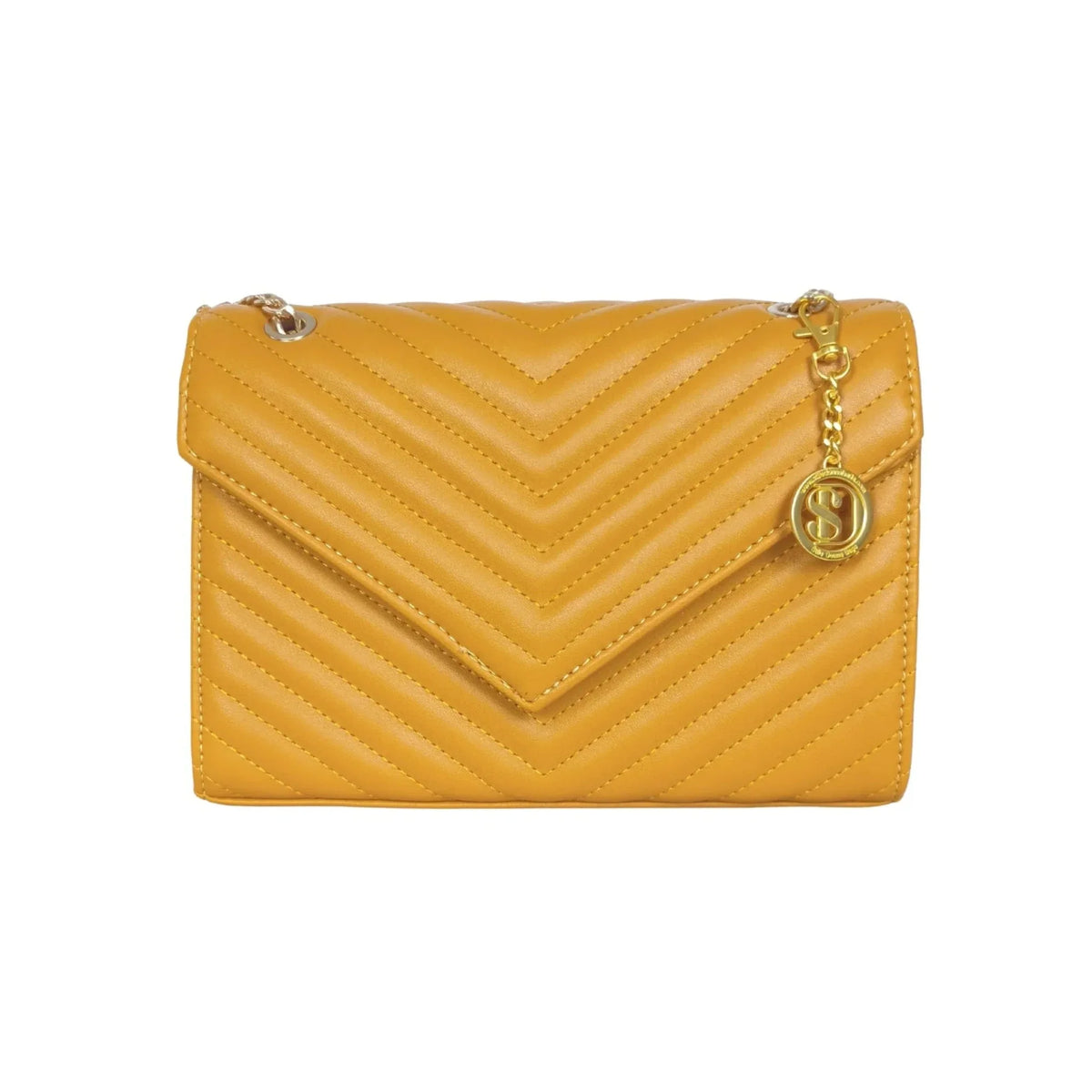 Pochette Giallo Senape con Catena