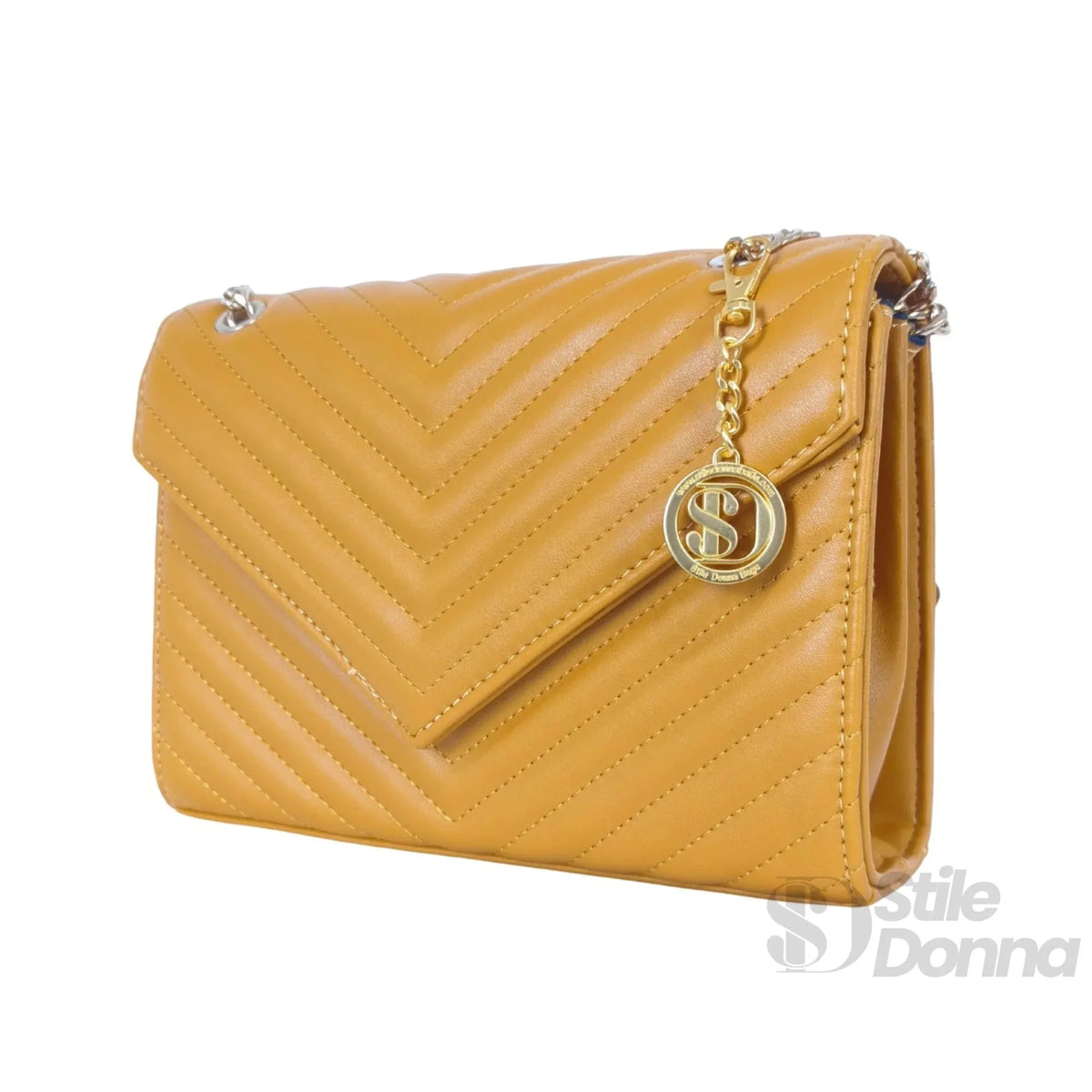 Pochette Giallo Senape con Catena