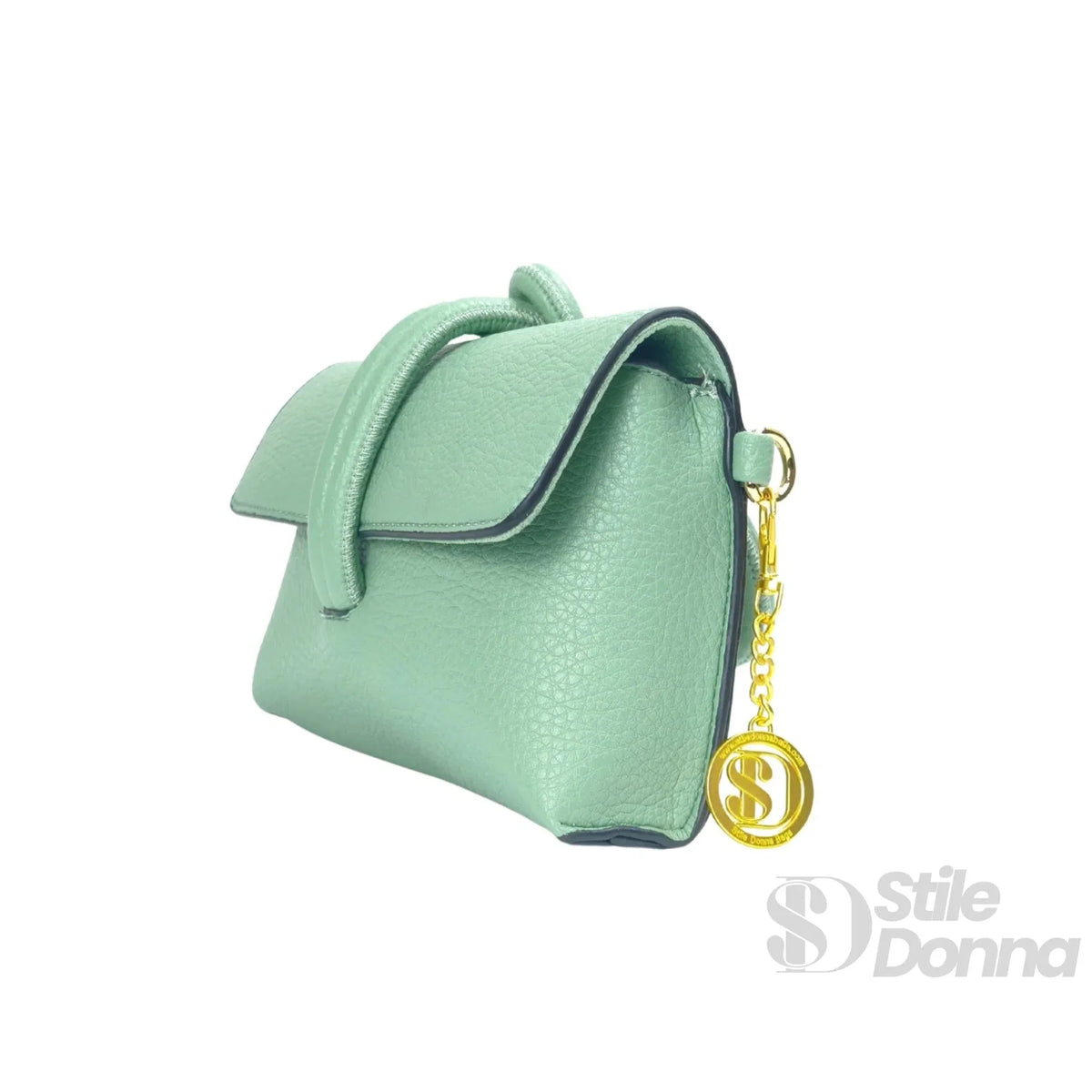 Pochette Verde Menta con Zip