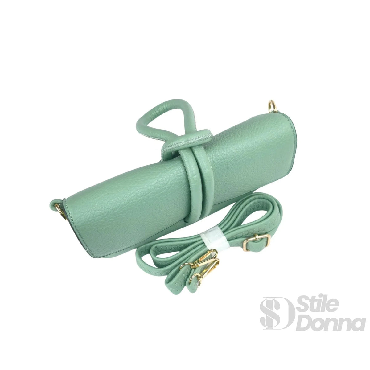 Pochette Verde Menta con Zip