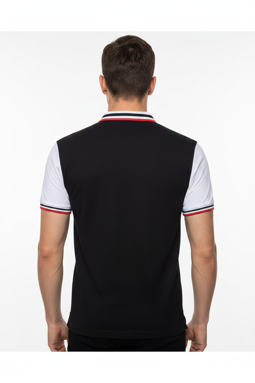 Polo Uomo Elegante Casual in Cotone Maglietta Polo Manica Corta
