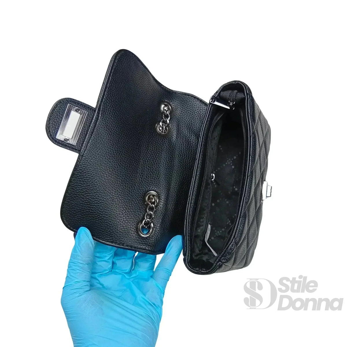 Pouch Clutch in Ecopelle con Catena