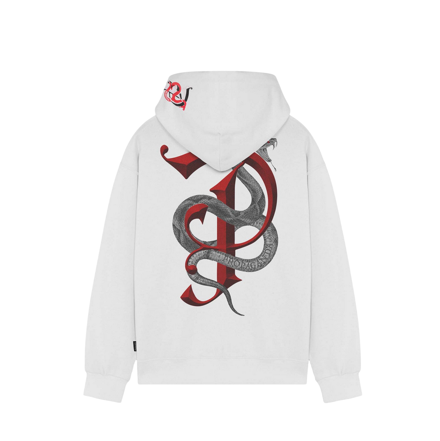 Propaganda Felpa con cappuccio da uomo Venom 25FWPRFE542-02 bianco