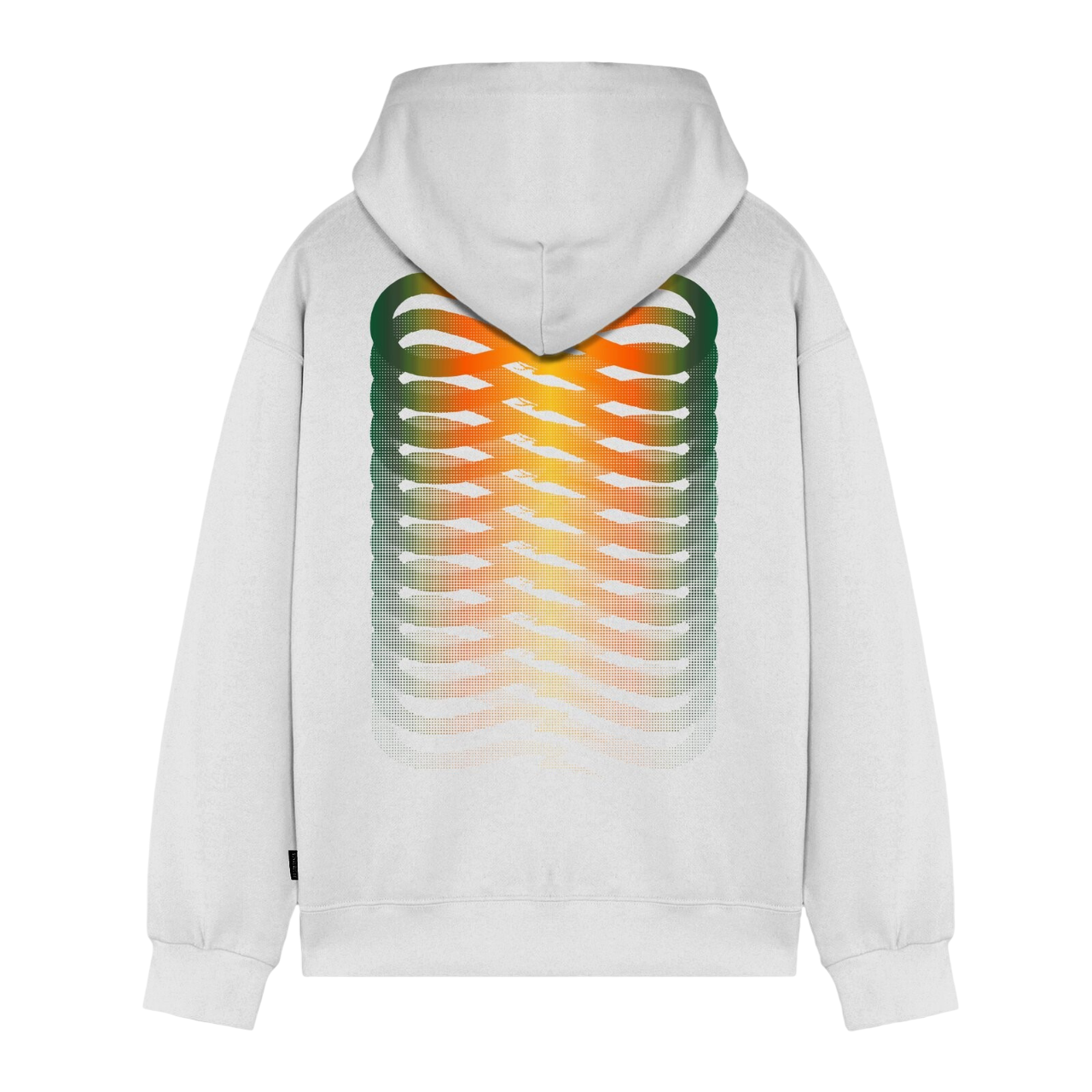 Propaganda Felpa Cappuccio Ribs Gradient 24FWPRFE784-02 Bianco