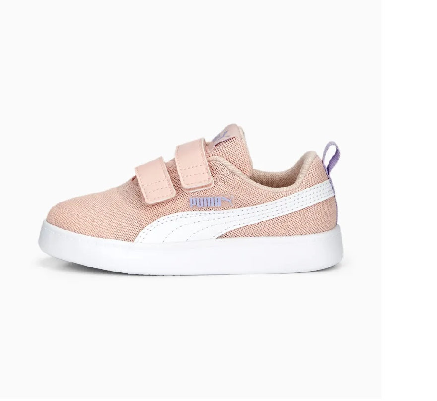 Puma Girls' Breathable Mesh Courtflex v2 Sneakers 371758-13 rose dust-white-vivid violet