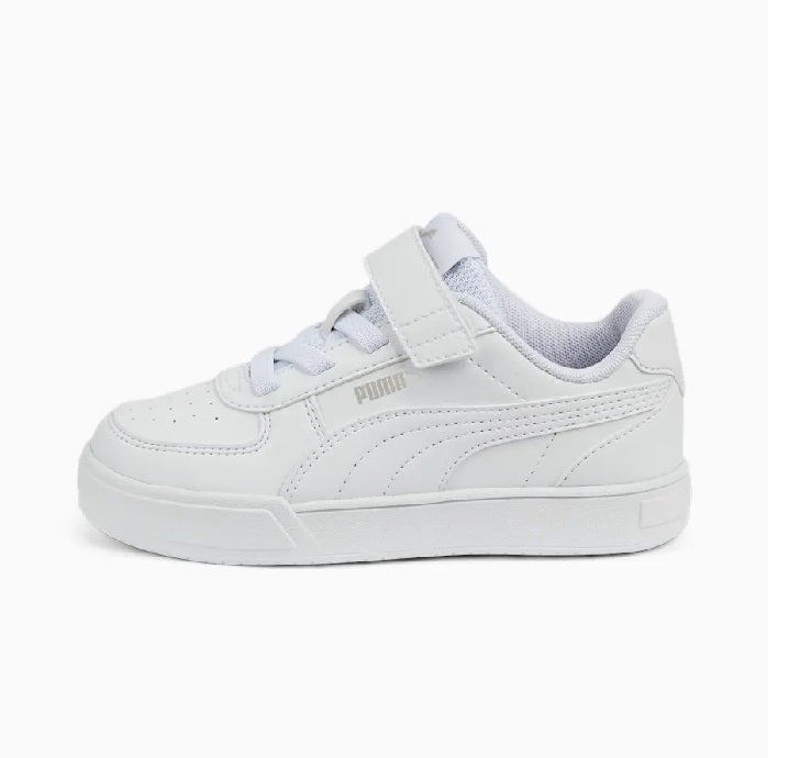 Puma Caven kids' sneakers with elastic laces and velcro 389307 01 white