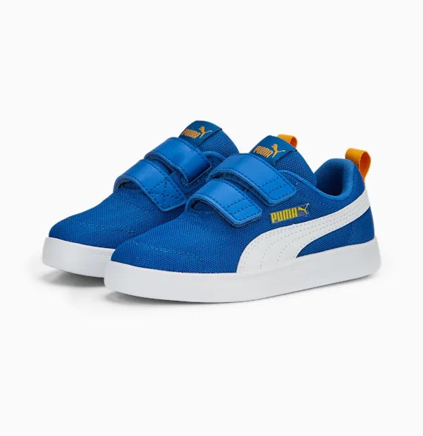 Puma Kids' Breathable Mesh Sneakers Courtflex v2 371758-14 victoria blue-white-zinnia