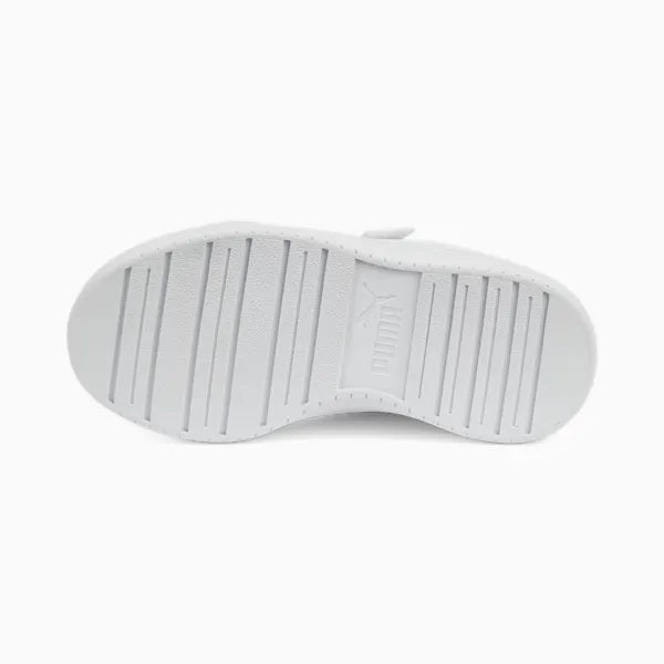 Puma Caven kids' sneakers with elastic laces and velcro 389307 01 white
