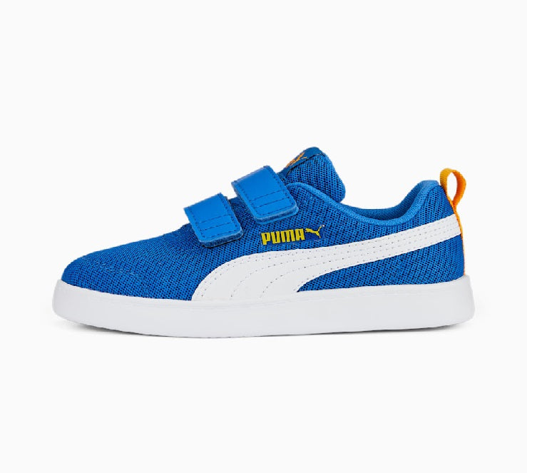 Puma Kids' Breathable Mesh Sneakers Courtflex v2 371758-14 victoria blue-white-zinnia