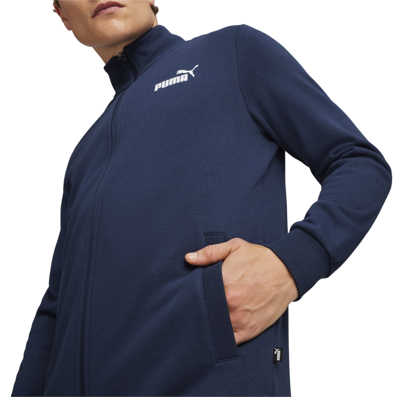 Puma Men's Brushed Cotton Tracksuit Clean Sweat Suit TR 585840-14 blue