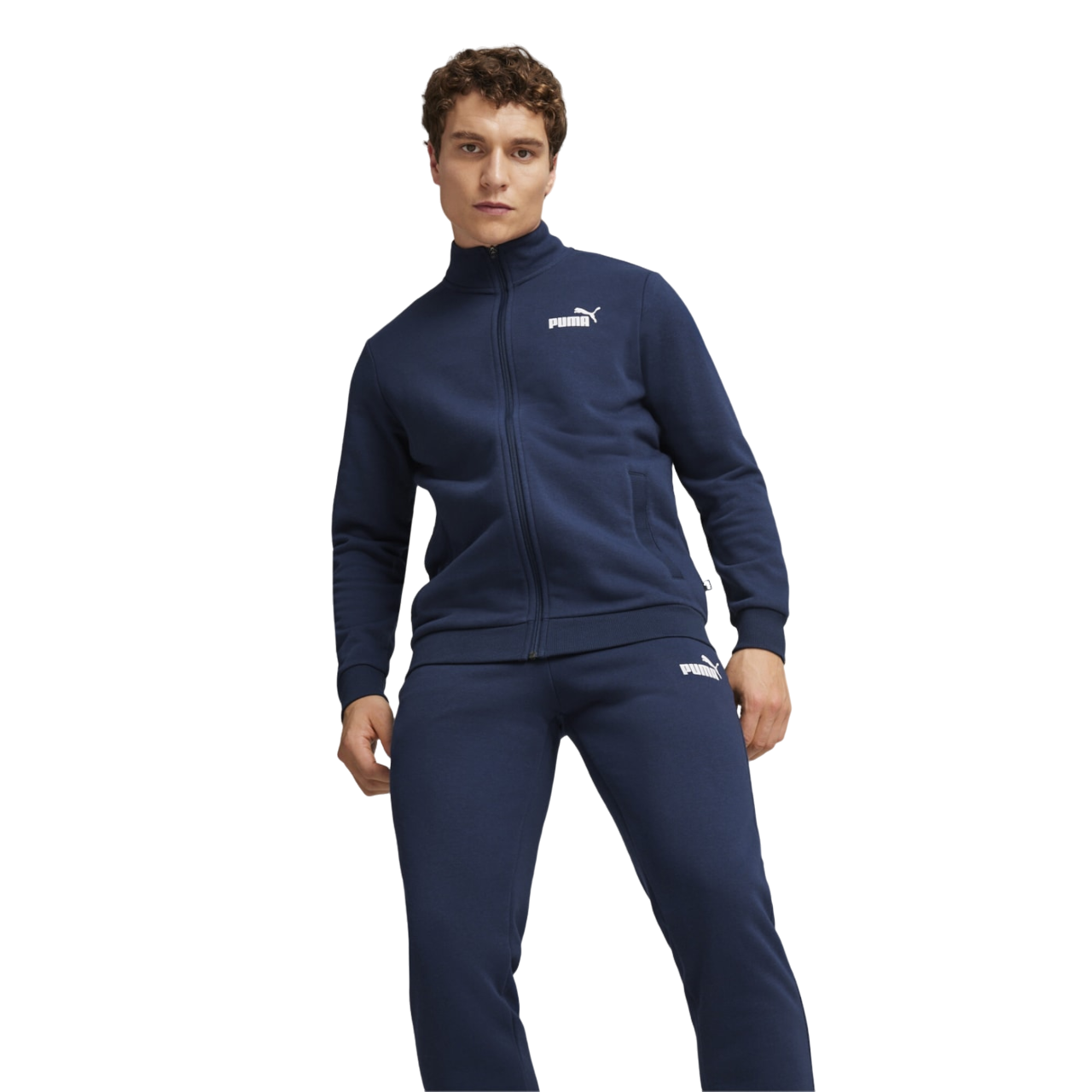 Puma Men's Brushed Cotton Tracksuit Clean Sweat Suit TR 585840-14 blue