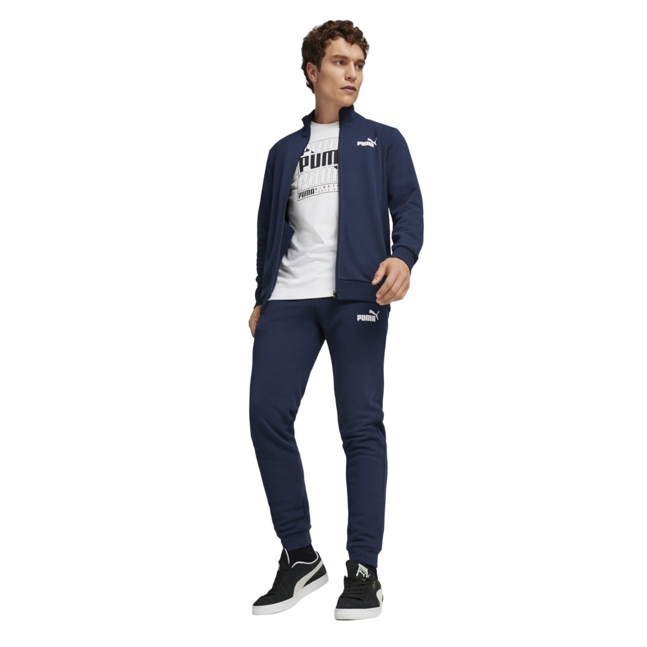 Puma Men's Brushed Cotton Tracksuit Clean Sweat Suit TR 585840-14 blue