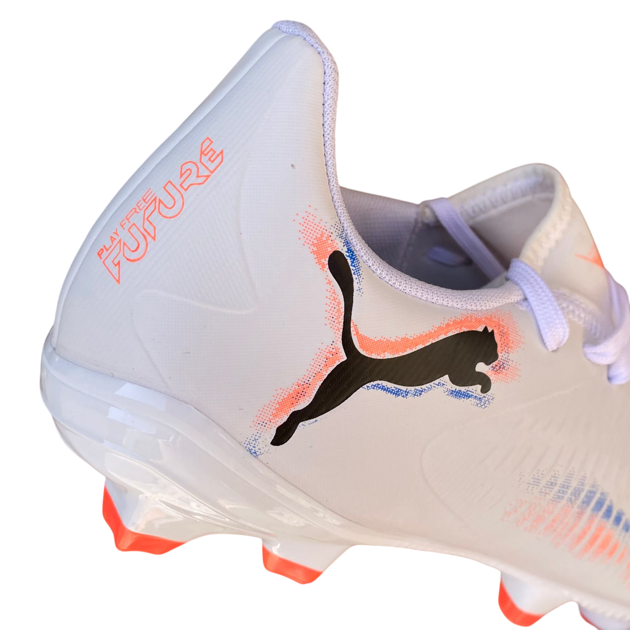 Puma FUTURE 8 PLAY FG/AG 108602-01 White Orange Unisex Football Boots