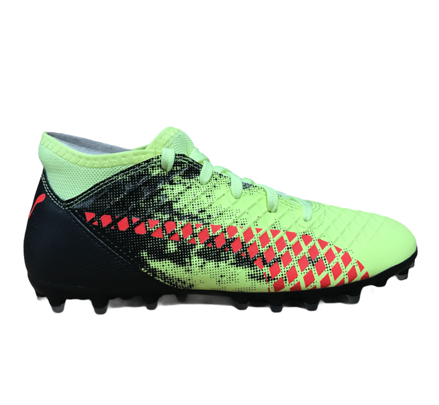 Puma Future 18.4 MG Junior Football Boots Yellow Red Black