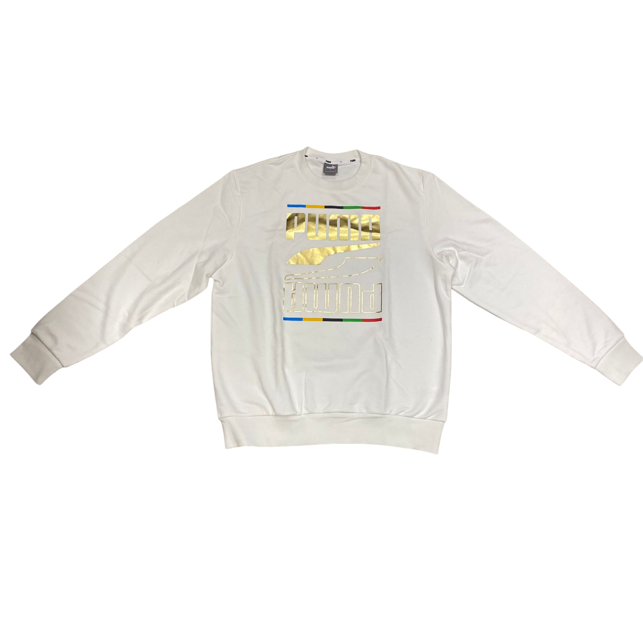 Puma Men's Crew Neck Sweatshirt Rebel 5 Continents TR 584608 02 White