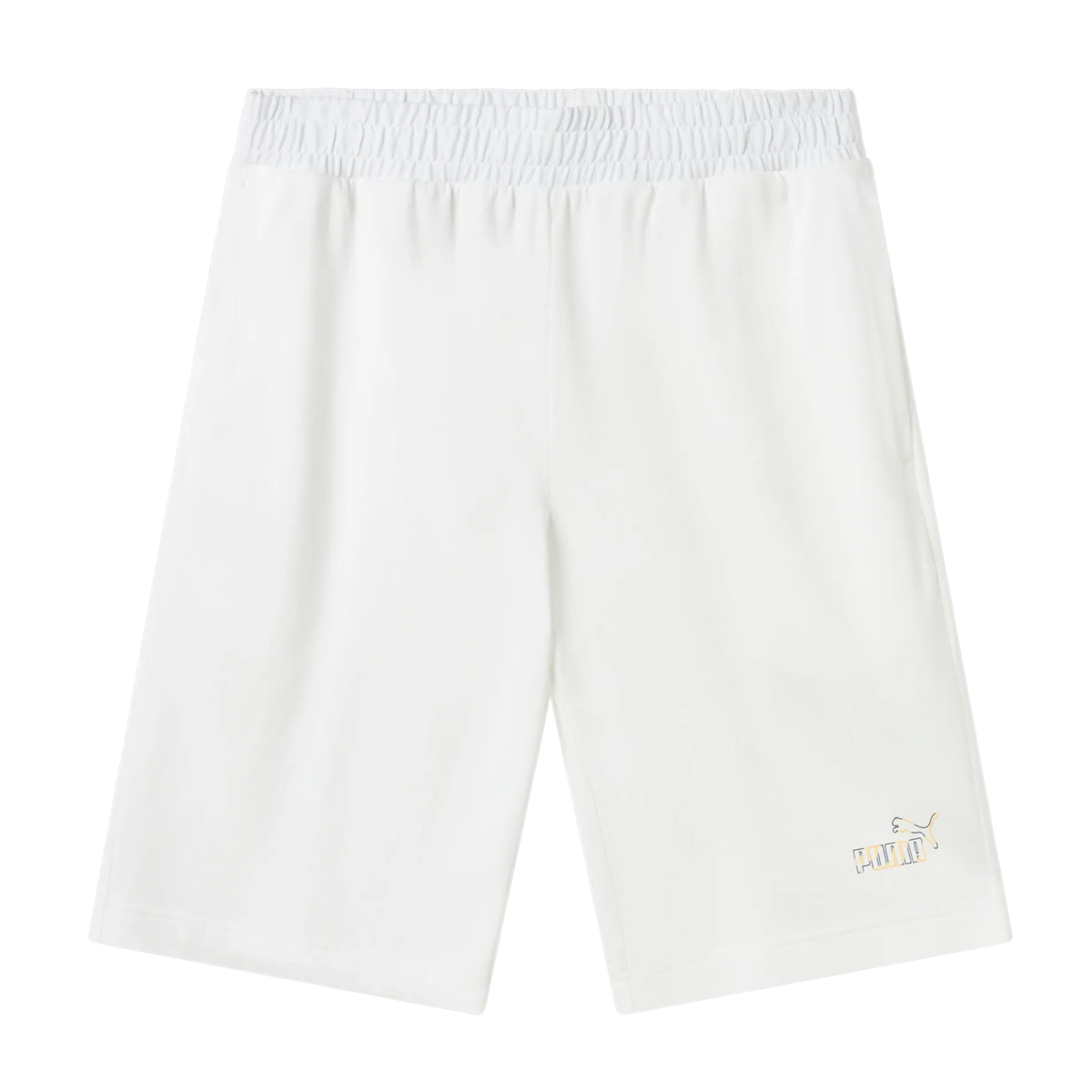 Puma Men's Shorts 688917-02 White Cotton Jersey Small Logo