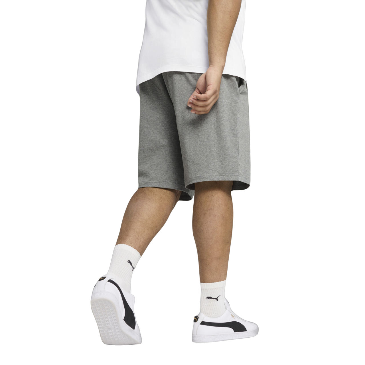 Puma Men's Sports Shorts - Jersey Cotton with Logo 682600-03 - Grey