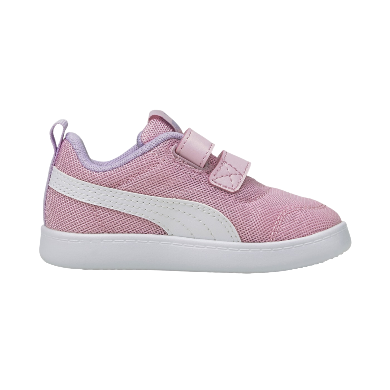 Puma Courtflex v2 Mesh V Girls' Hook-and-Loop Trainers 371759-08 Pink/White