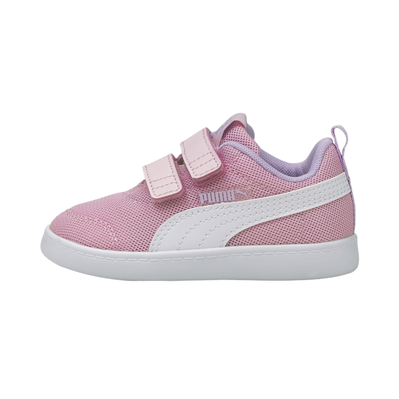 Puma Courtflex v2 Mesh V Girls' Hook-and-Loop Trainers 371759-08 Pink/White