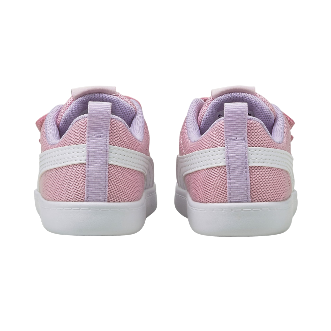 Puma Courtflex v2 Mesh V Girls' Hook-and-Loop Trainers 371759-08 Pink/White