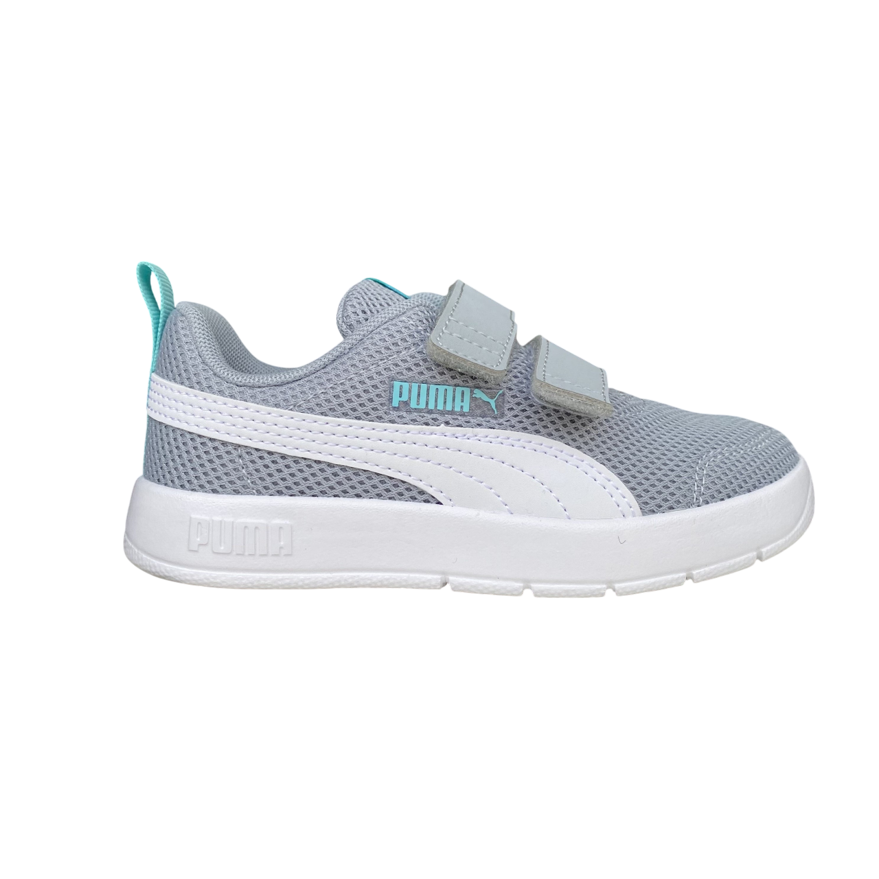 Puma Courtflex V3 Mesh PS 398085-06 children's trainers grey-white
