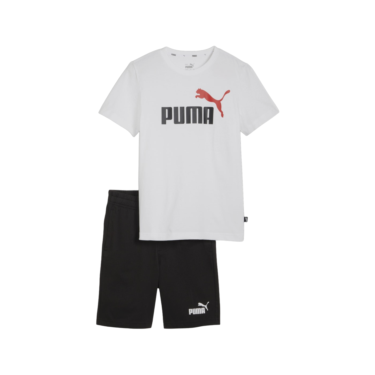 Puma Boys' T-shirt and Shorts Set Jersey Set 847310-24 White-Black