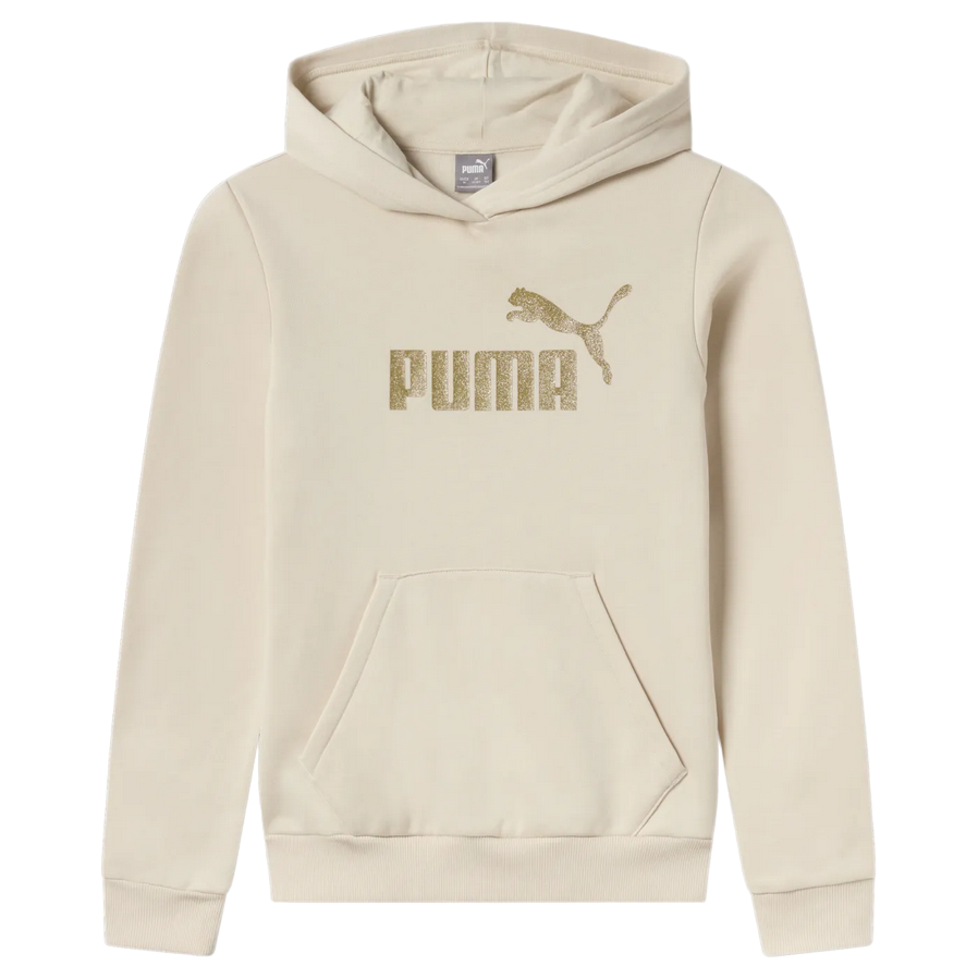 Puma Girls' Glitter Logo Hoodie 684773-87 Alpine Snow