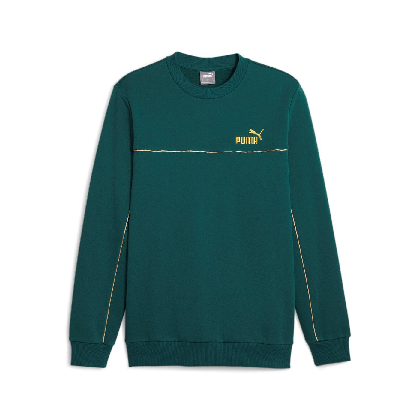 Puma Men's ESS Minimal Crew Neck Sweatshirt Gold 680014 43 Green
