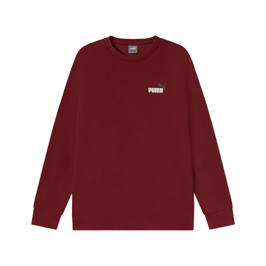 Puma men's crew neck sweatshirt with small logo 684799-13 dark red