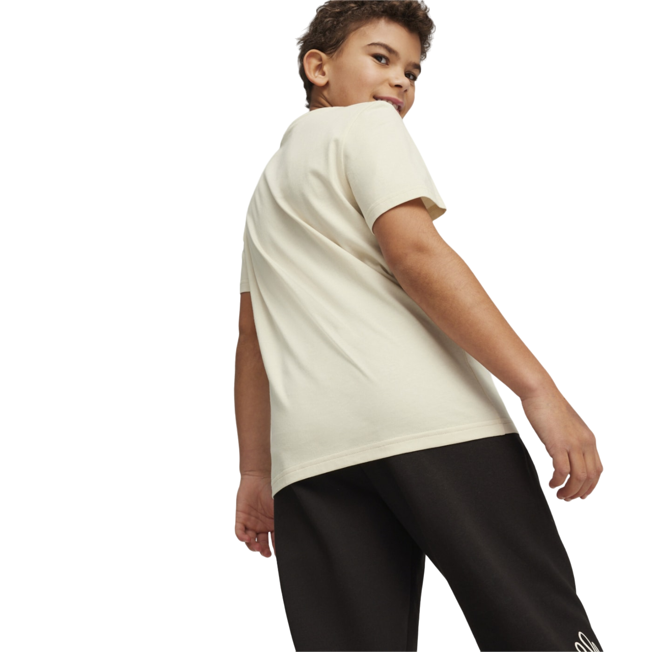 Puma Boys' Short Sleeve T-Shirt Ess Mid 90s 679720-86 Alpine Snow
