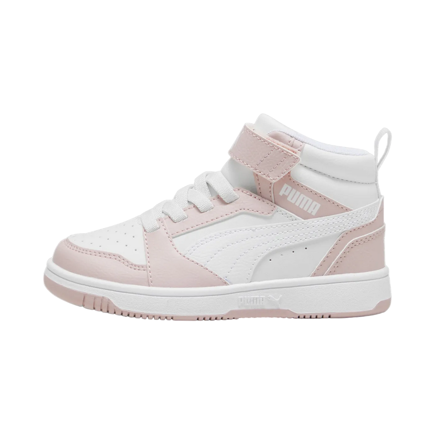 Puma Rebound V6 Mid 396542-20 mauve-white high-top trainers for children
