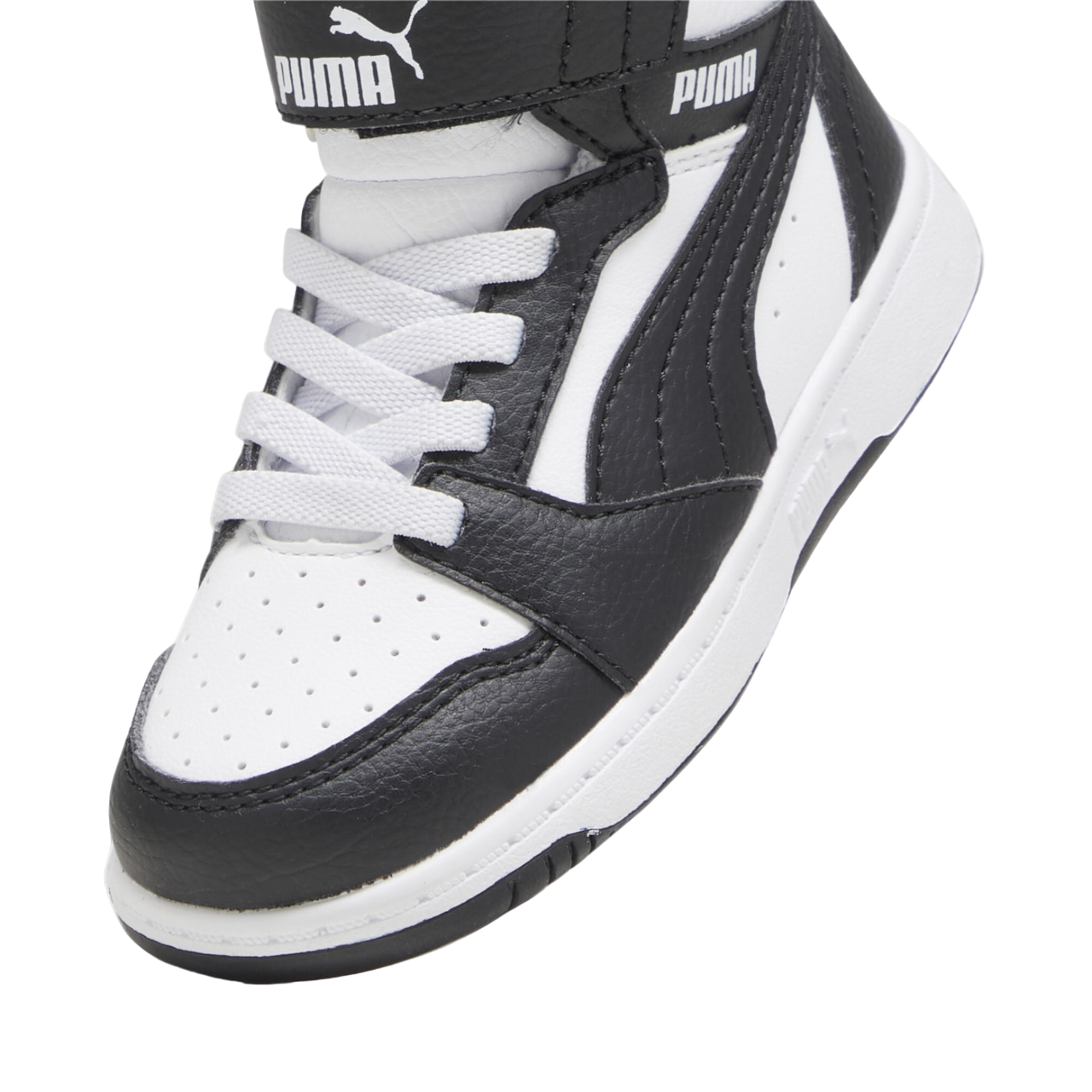 Puma children's high-top sneaker Rebound V6 Mid 396542-01 white-black