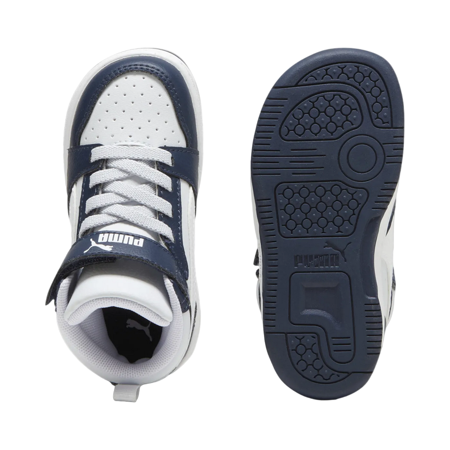 Puma Rebound V6 Mid 396542-17 blue-grey high-top junior trainers