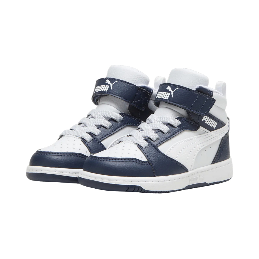 Puma Rebound V6 Mid 396542-17 blue-grey high-top junior trainers
