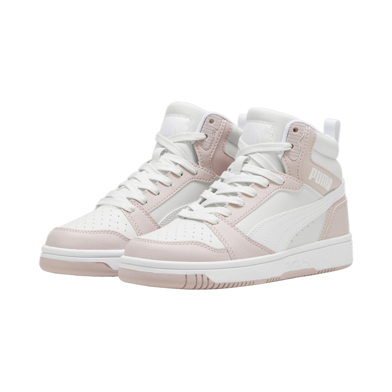 Puma girls' high-top sneakers Rebound V6 393831-20 mauve-white