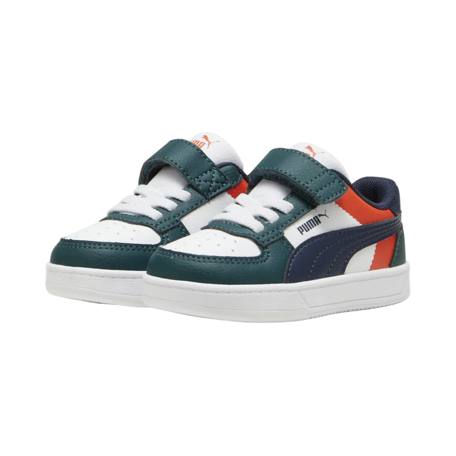 Puma Caven 2.0 Block kids' sneakers with elastic laces and Velcro 394463-09 blue-white