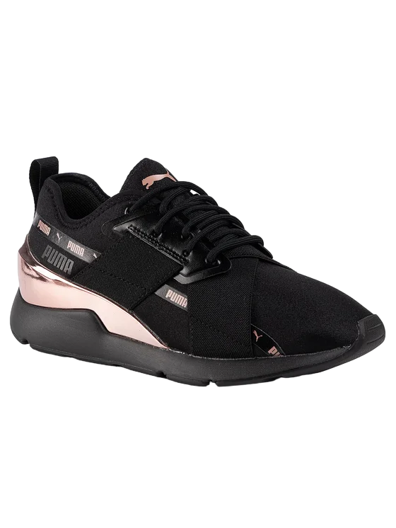 Puma women's sneakers Muse X-2 Metallic 370838 01 black