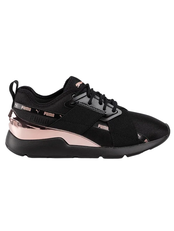 Puma women's sneakers Muse X-2 Metallic 370838 01 black