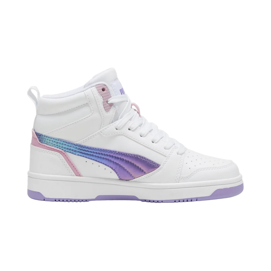Puma girls' sneakers Rebound V6 Mid Bouncy Sky 398725-01 white-lavender