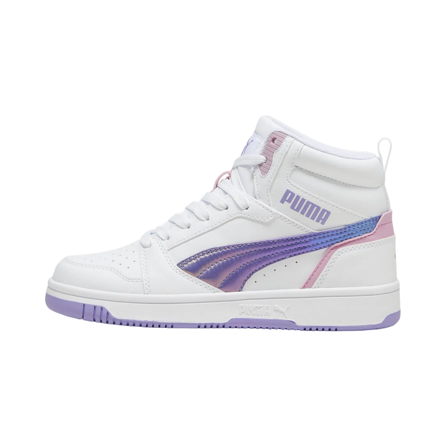 Puma girls' sneakers Rebound V6 Mid Bouncy Sky 398725-01 white-lavender
